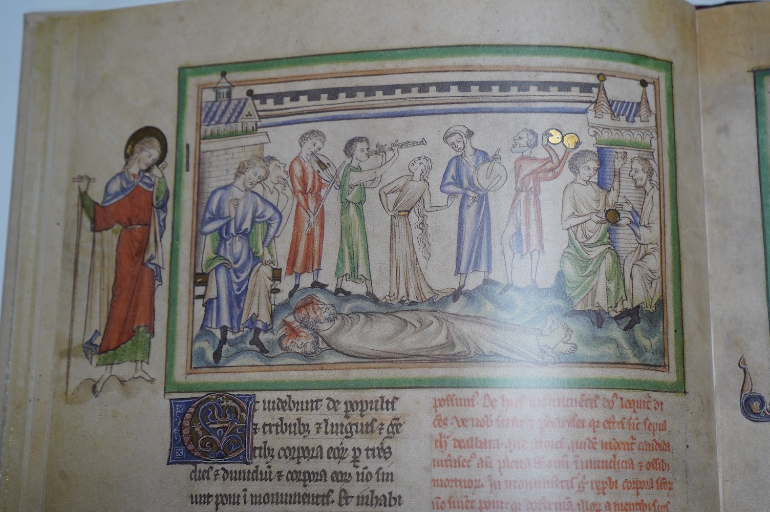 Folio Society. Manuscript Facsimile - The Getty Apocalypse, one of 1000 copies, colour illustrations, original morocco-backed pictorial parchment by Smith Settle with a blocked design by David Eccles, accompanying commen